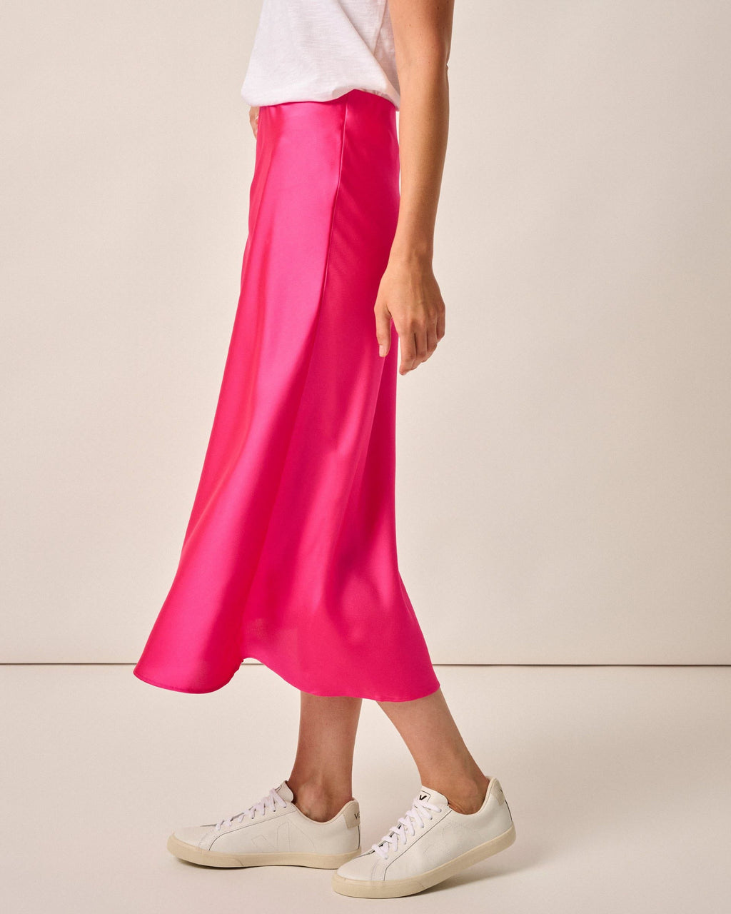 Johnnie-O Audrey Charmeuse Slip Skirt