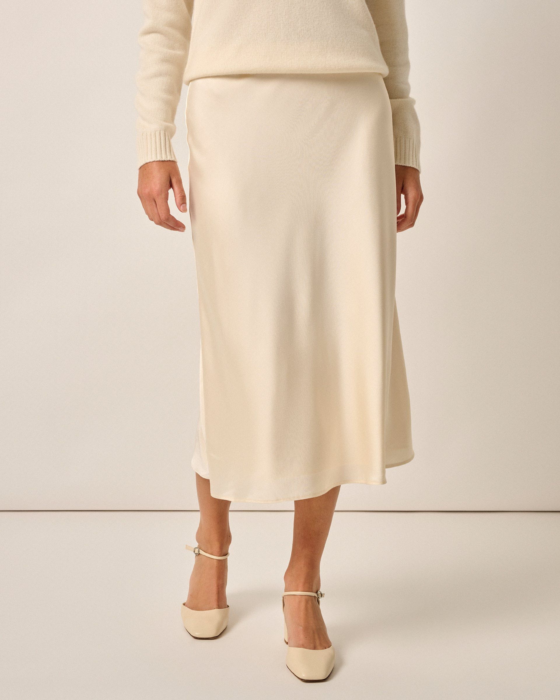 Johnnie-O Audrey Charmeuse Slip Skirt