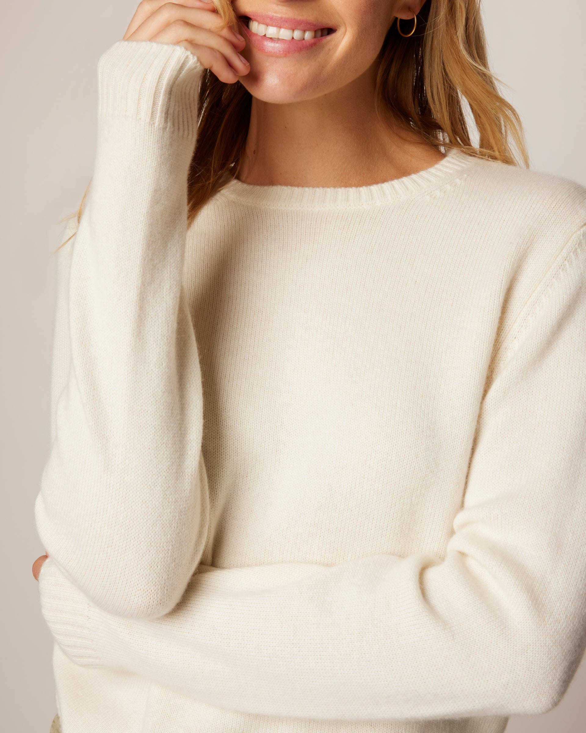Johnnie-O Cashmere Blend Crewneck Sweater, Vanilla