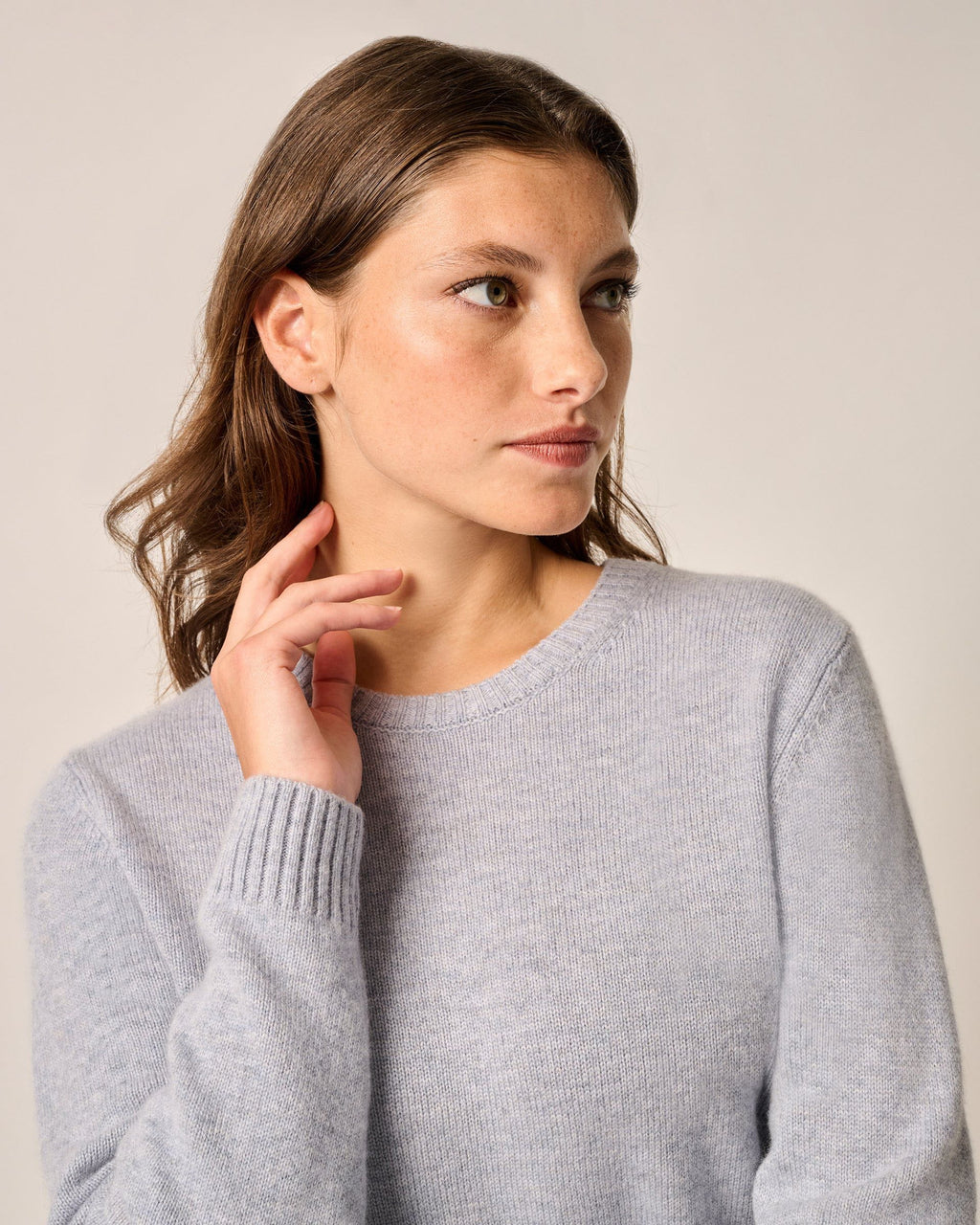 Johnnie-O Cashmere Blend Crewneck Sweater, Heather Gray