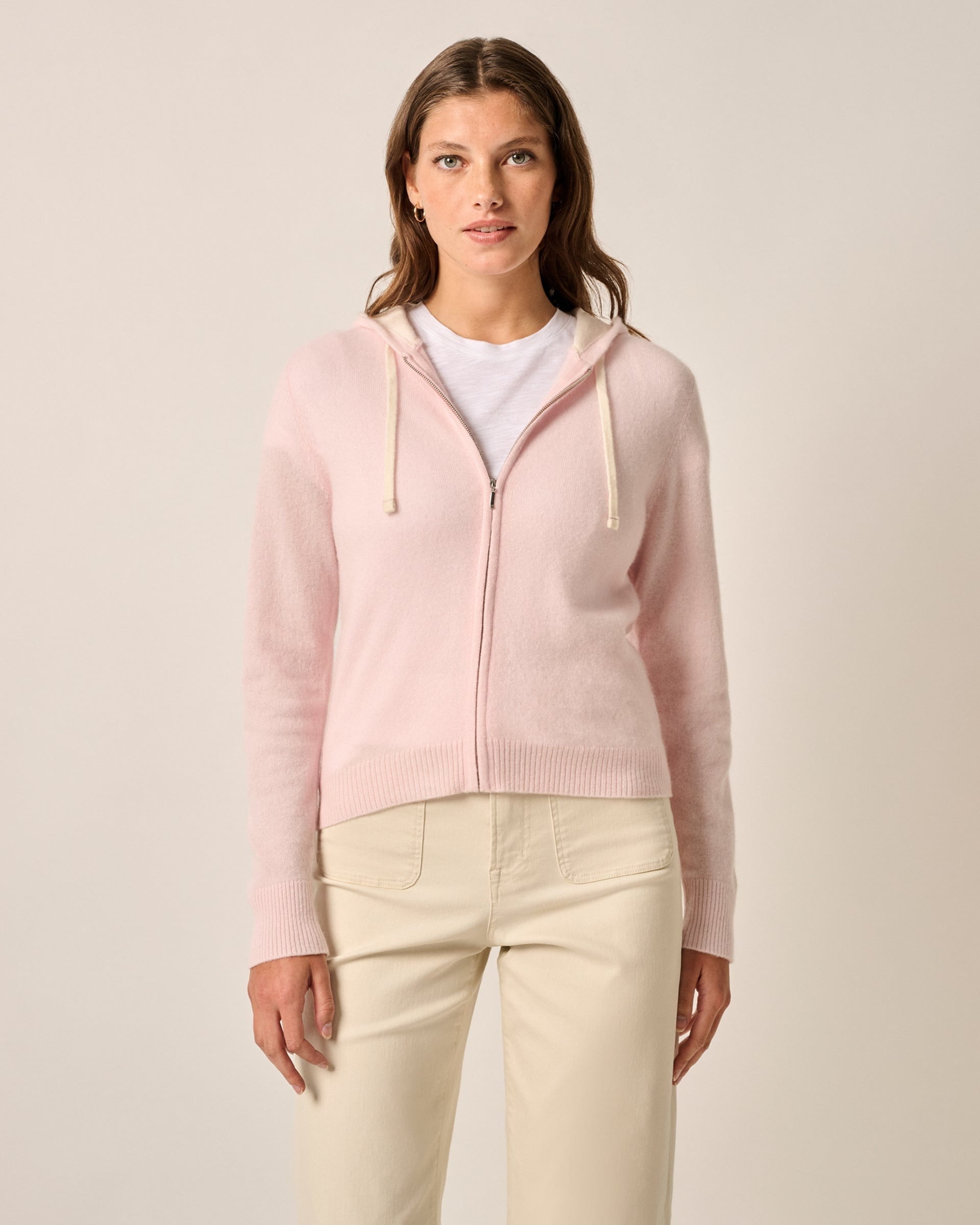 Johnnie-O Amanda Cashmere Full Zip Hooded Sweater