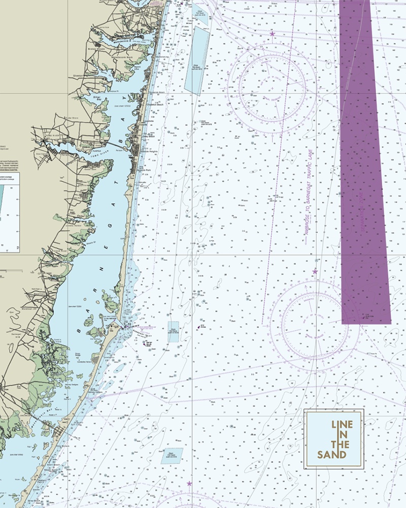 Line in the Sand Nautical Chart Solar Gaiter