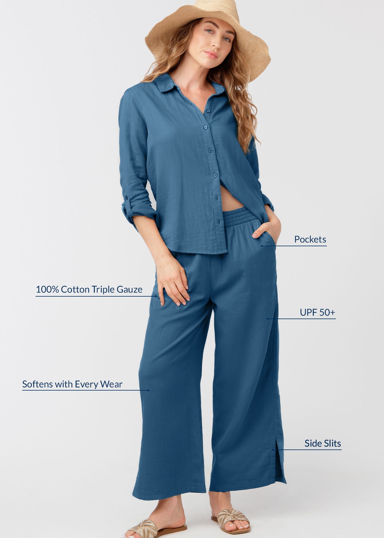 Cabana Life Harbor Gauze Travel Pant – yachtwear.com