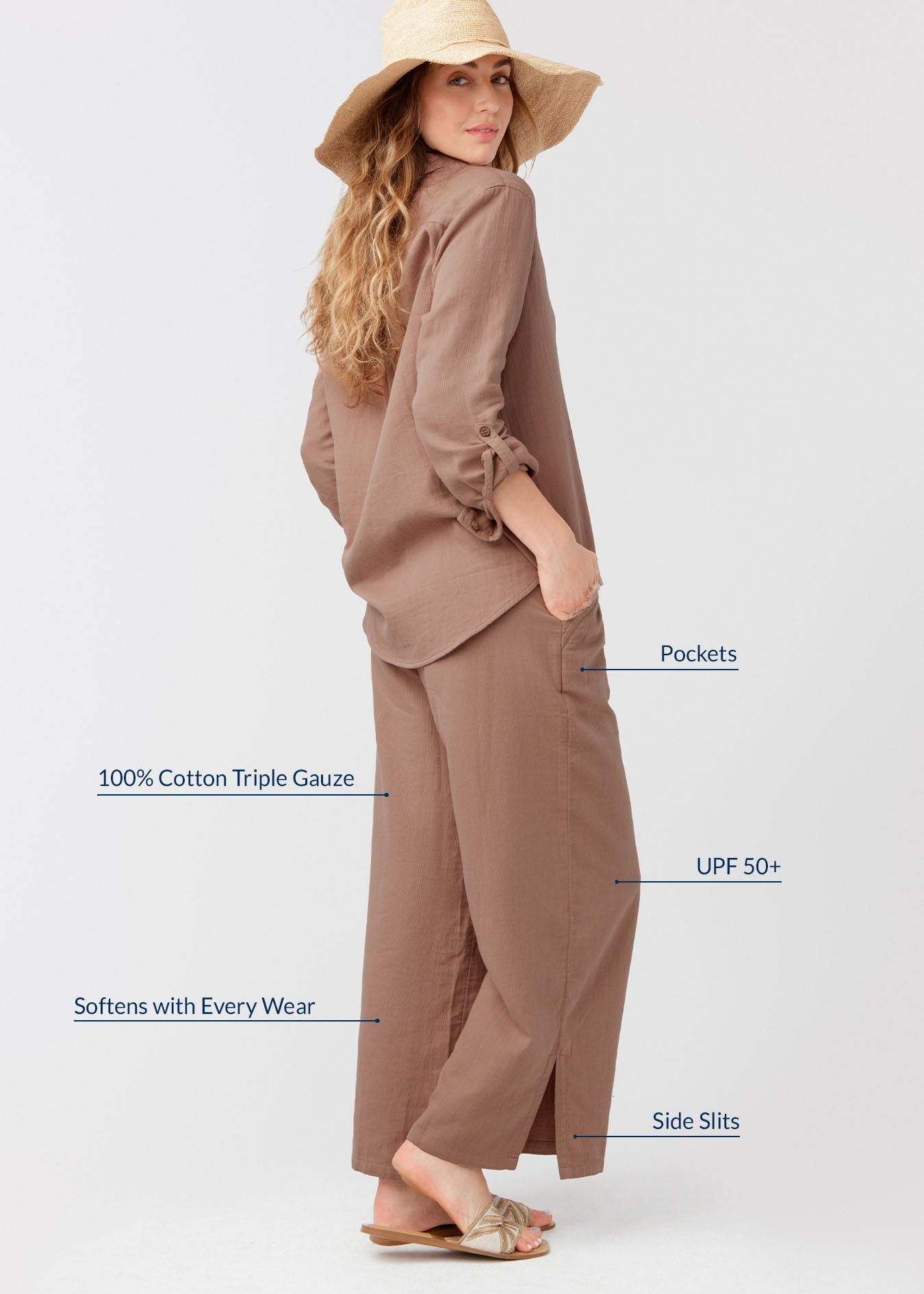 Cabana Life Gauze Travel Pant, Sand