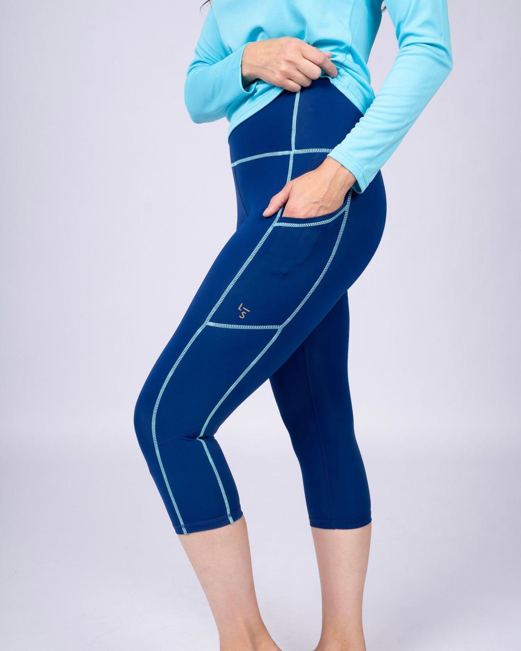 Line In The Sand Jump In 3/4 Swim Leggings