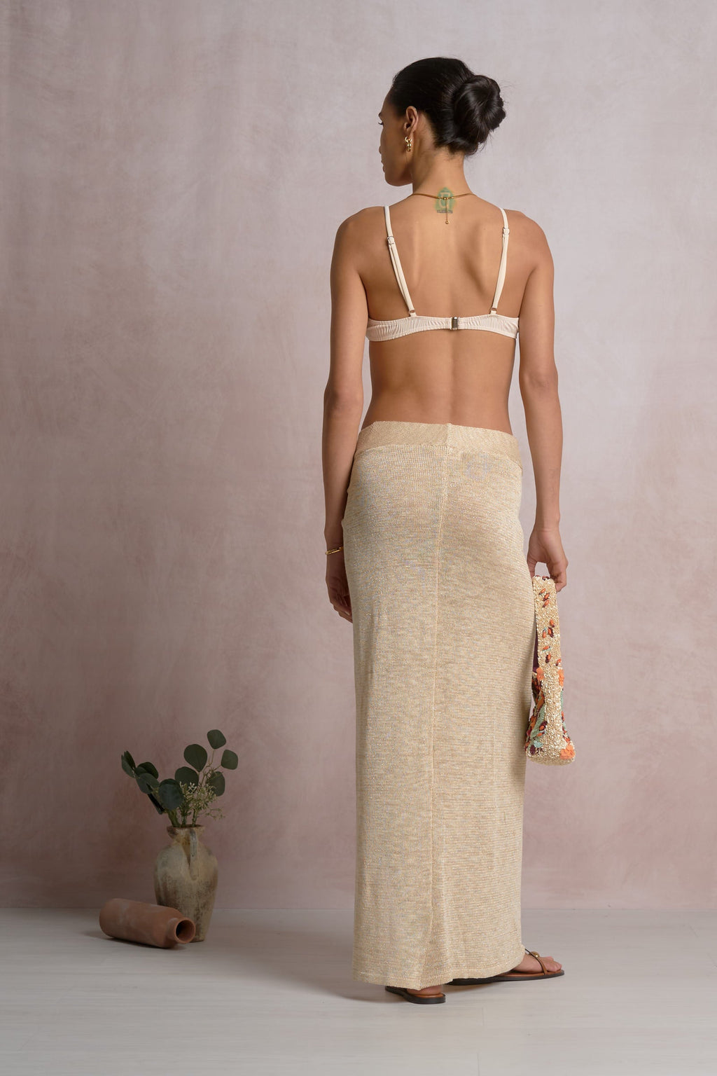 Kera Wrap Skirt Beige