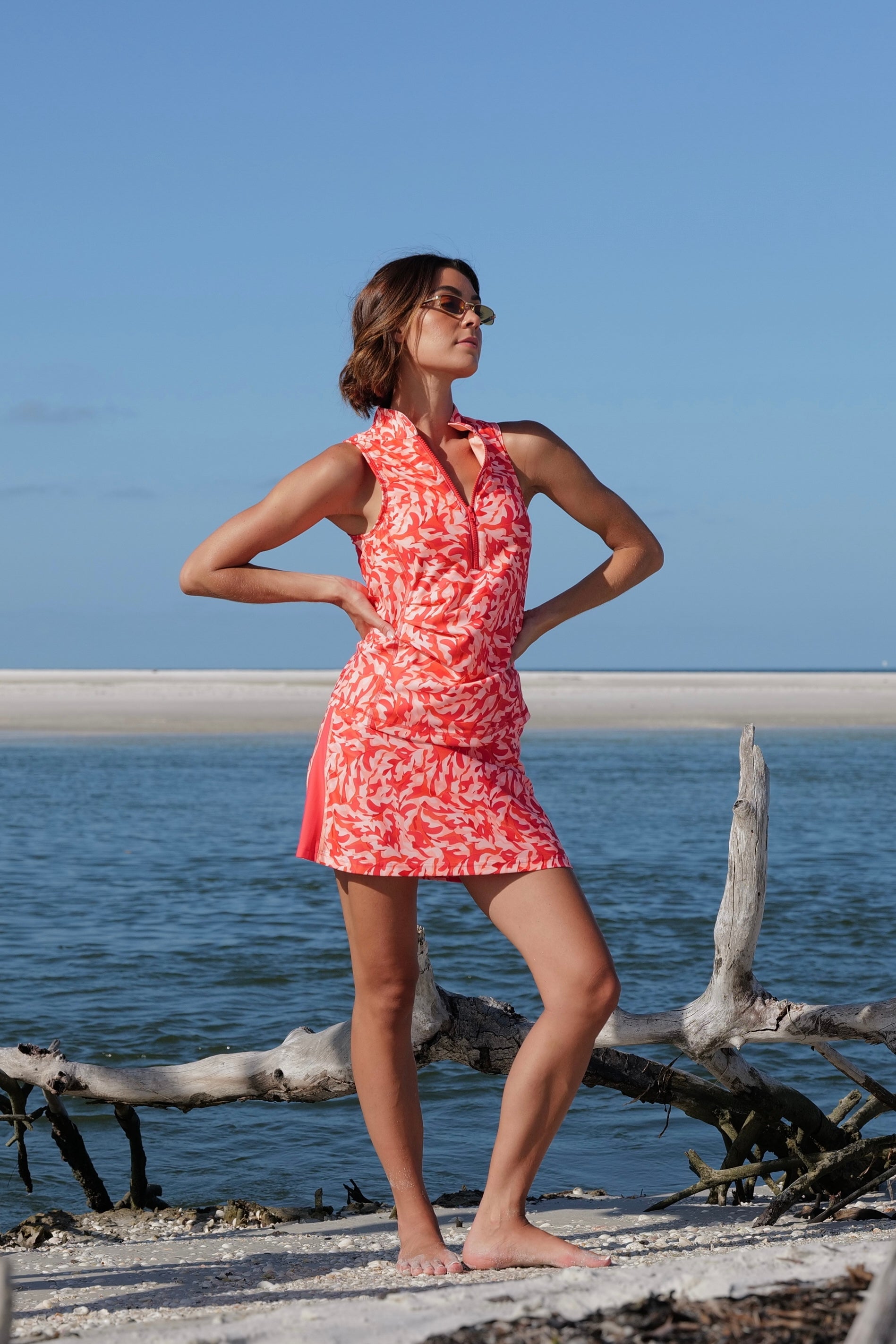 Versatile Swim And Sport Skort With Built In Shorts UPF 50 Plus