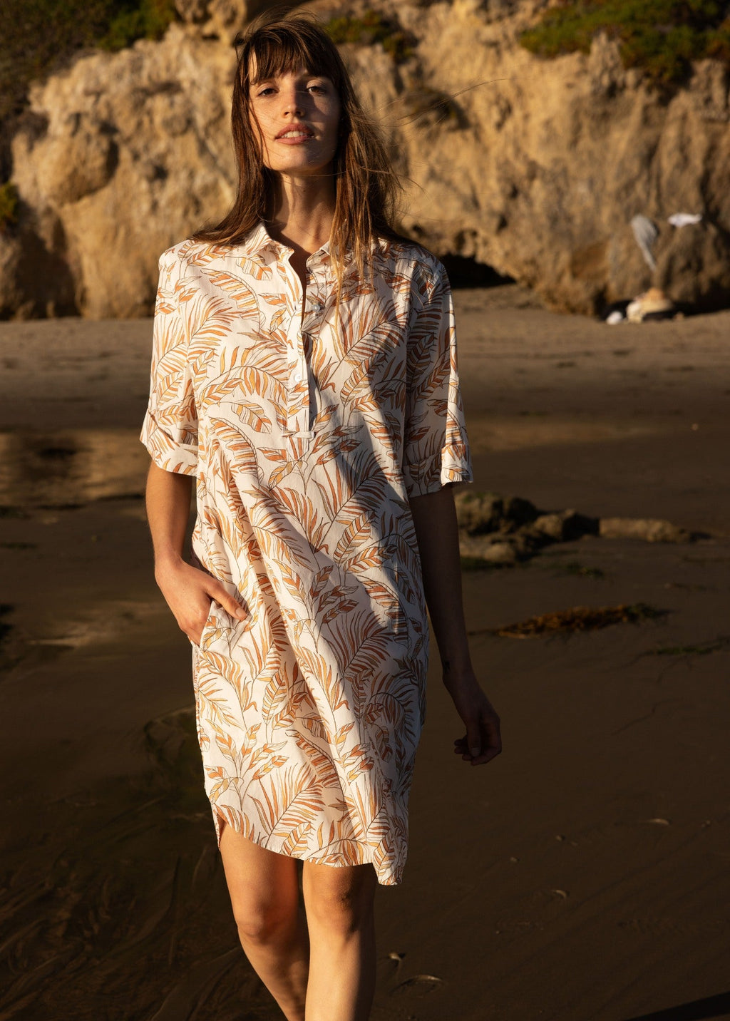 Saint James LEONIE Shirt Dress (INTERWOVEN EARTH)