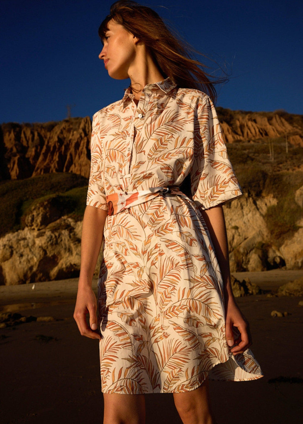 Saint James LEONIE Shirt Dress (INTERWOVEN EARTH)