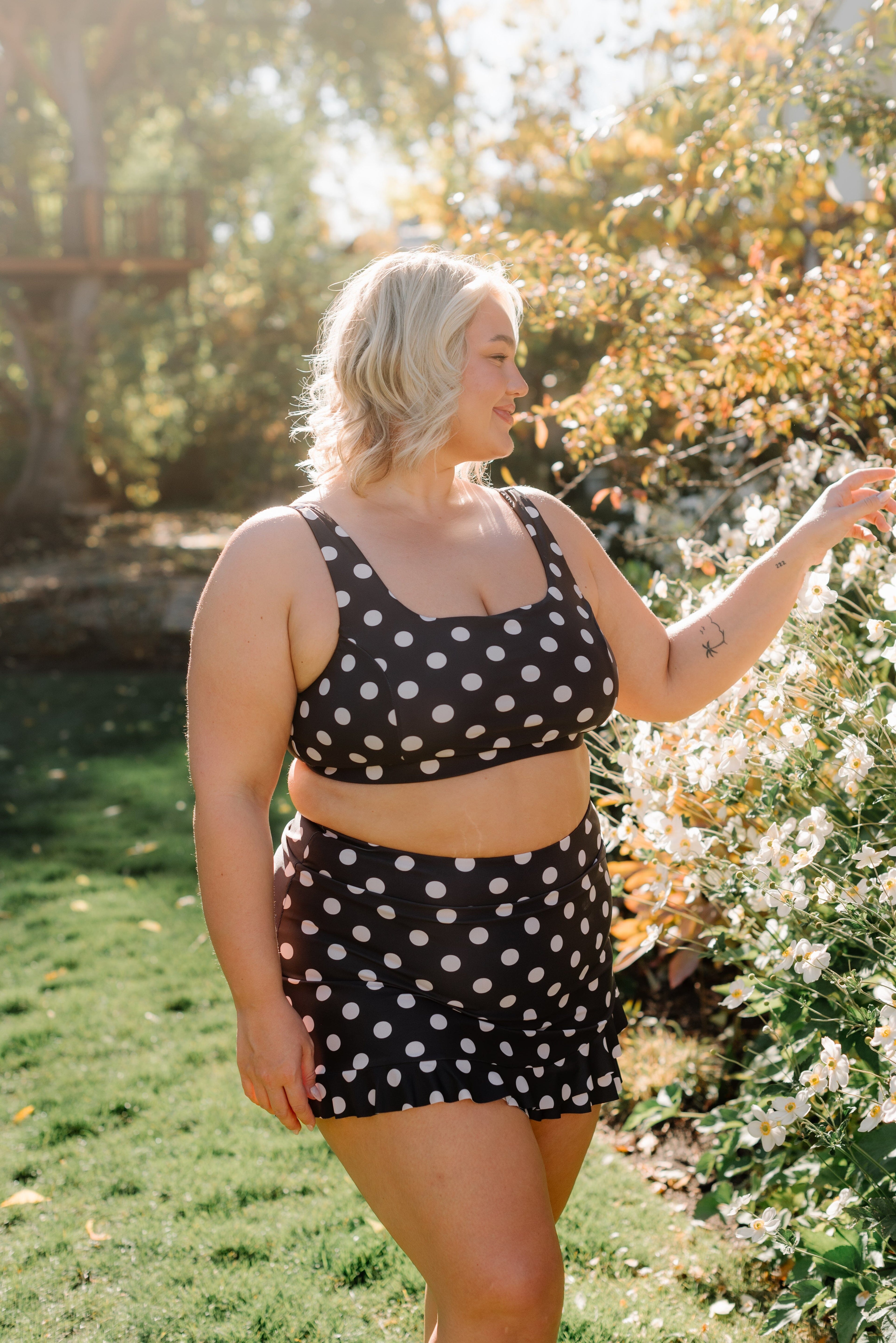 Retro Dot Scoop Bralette