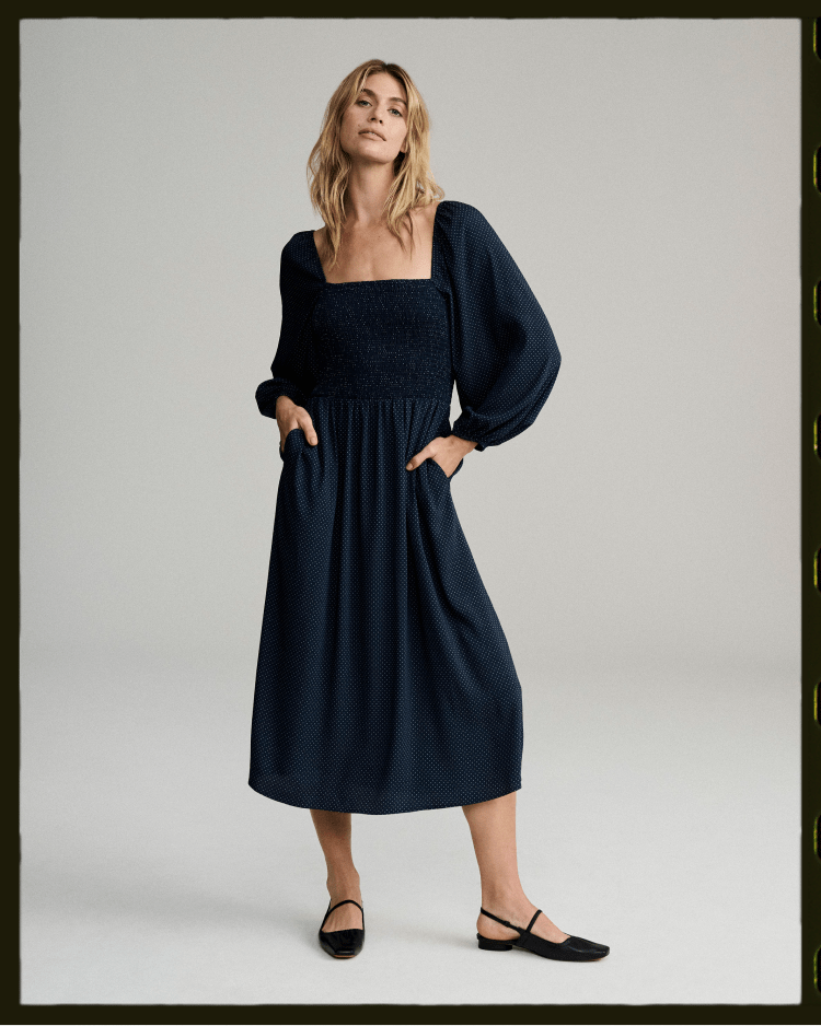 Johnnie-O Selena Mini-Dot Maxi Dress