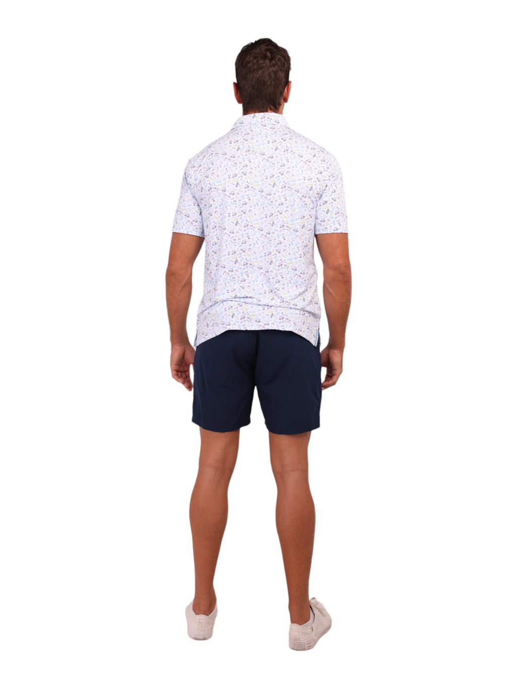 White Water Links Print Polo