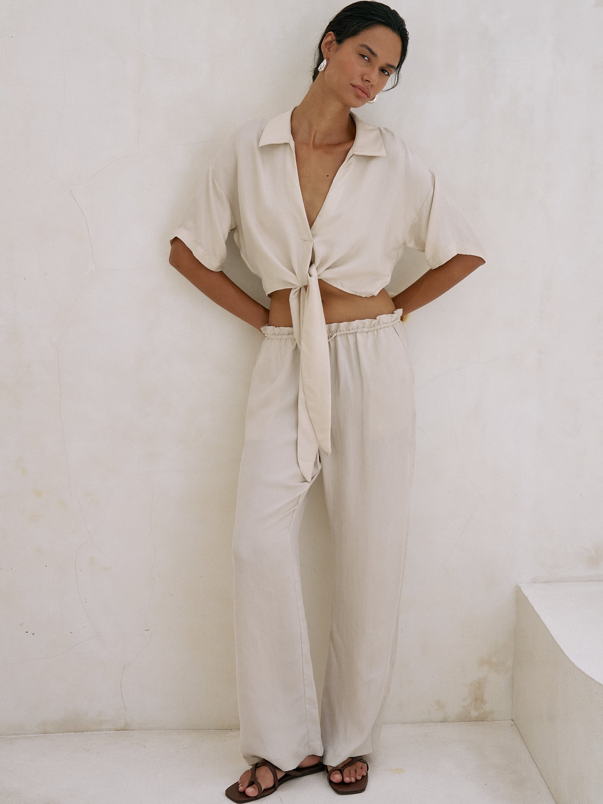 The Handloom Lucid Tie Shirt Sand