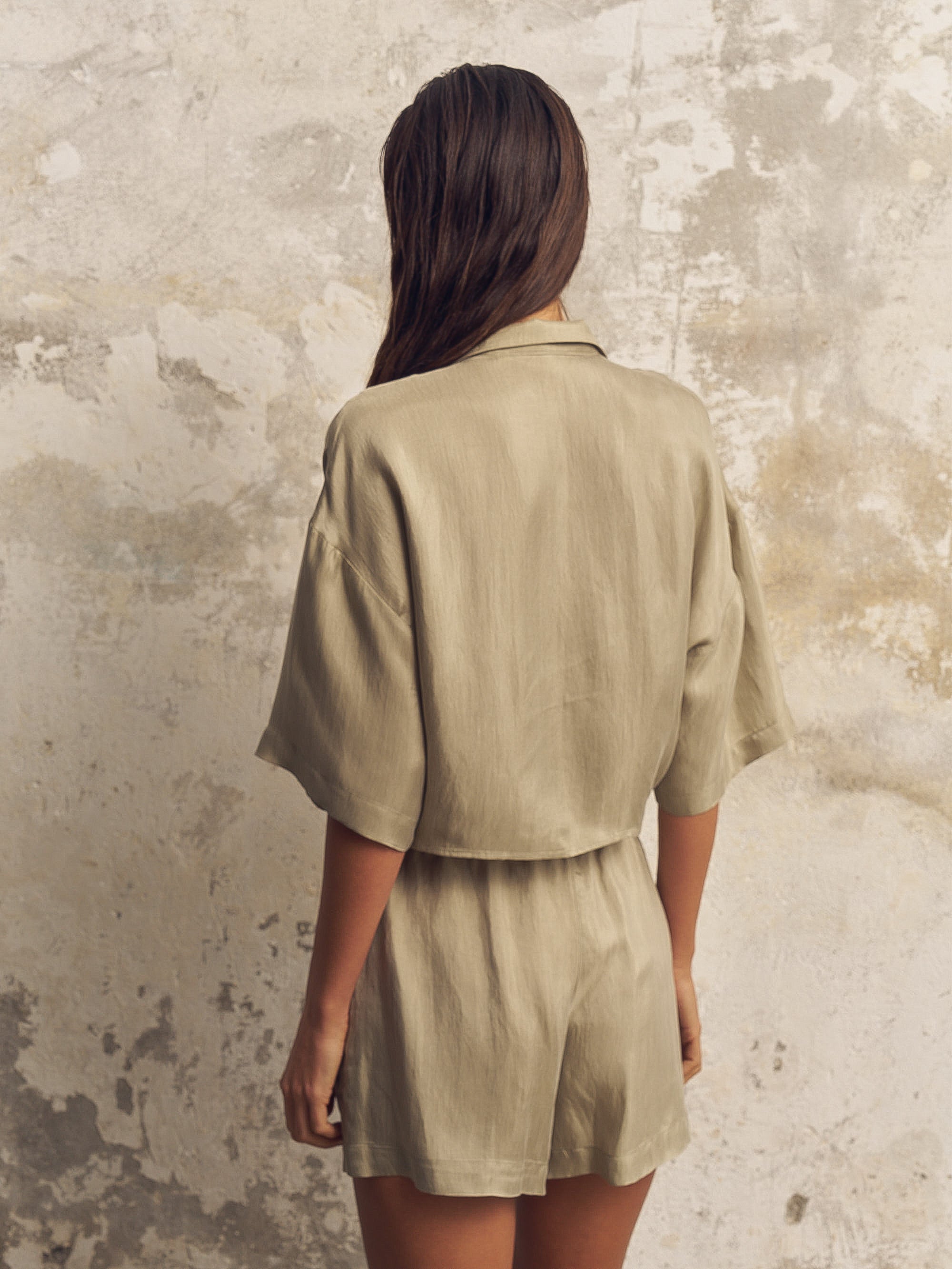 The Handloom Lucid Tie Shirt Khaki Green