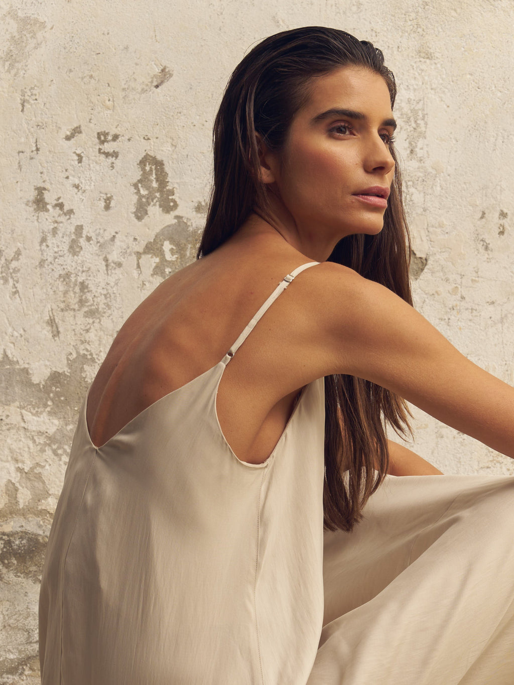 The Handloom Lucid Flow Maxi Dress Sand