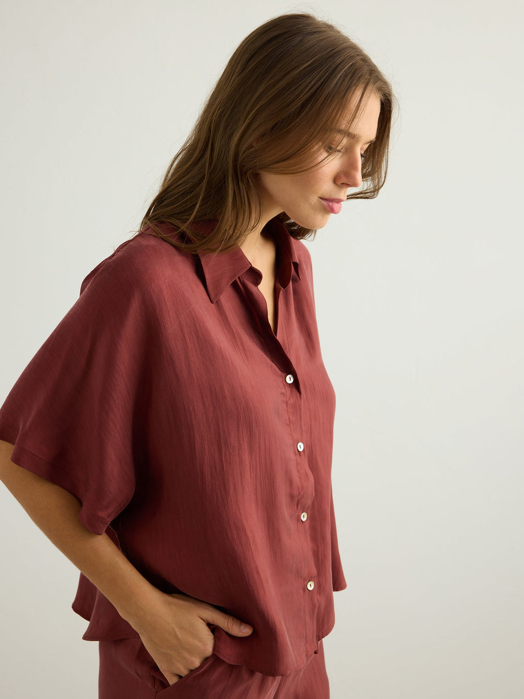 Lucid Flow Shirt - Burgundy