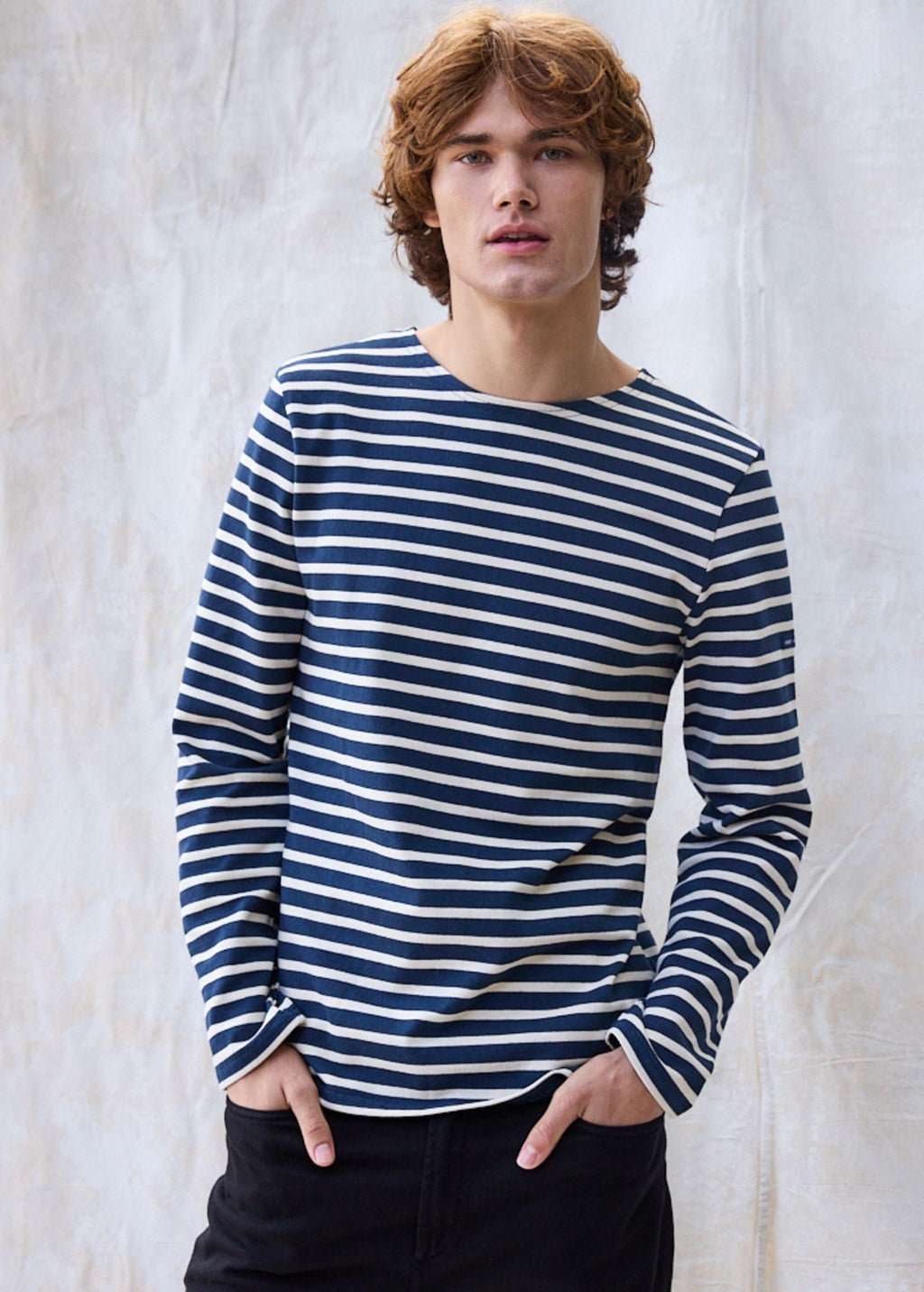 Saint James MERIDIEN MODERNE - Original Breton Shirt | Heavyweight Cotton | Men Fit (NAVY / ECRU)