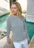 Saint James MERIDAME II - Authentic Breton Shirt | Heavyweight Cotton | Women Fit (ECRU / NAVY)