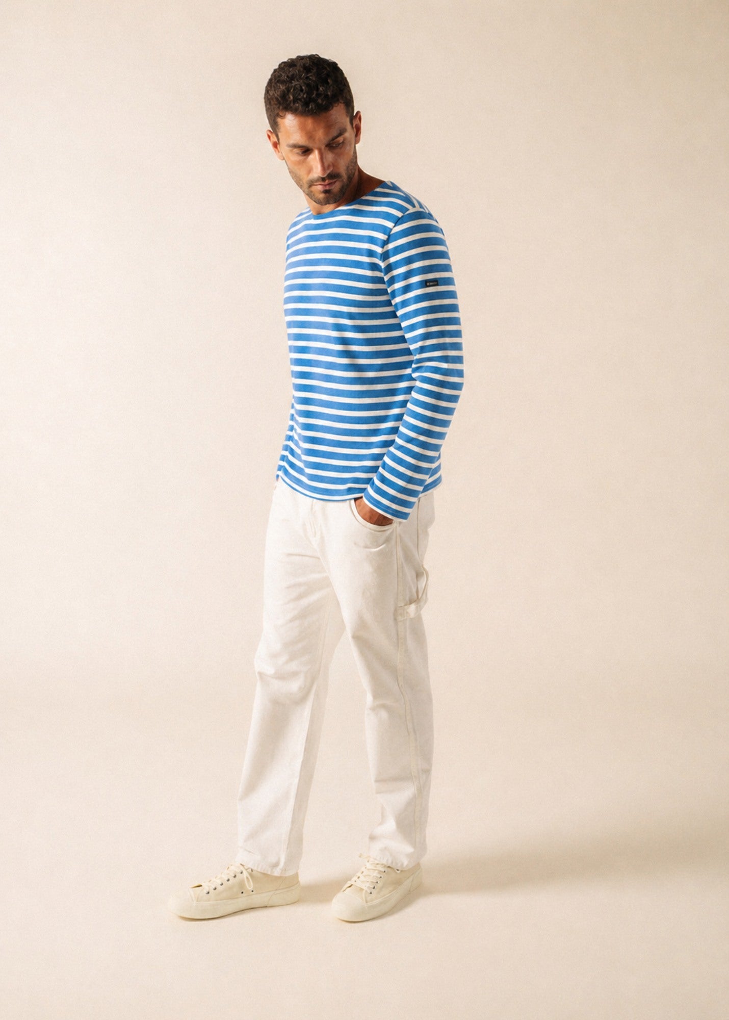 Saint James MERIDIEN MODERNE Breton Shirt (CAPRI BLUE / WHITE)