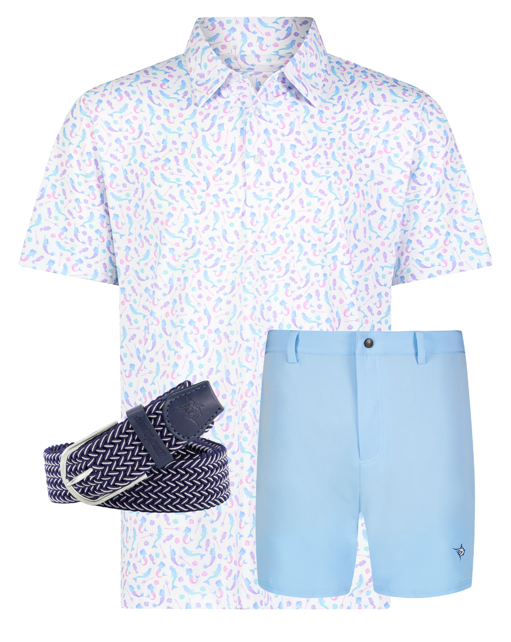 White Water Mermaid Polo, White