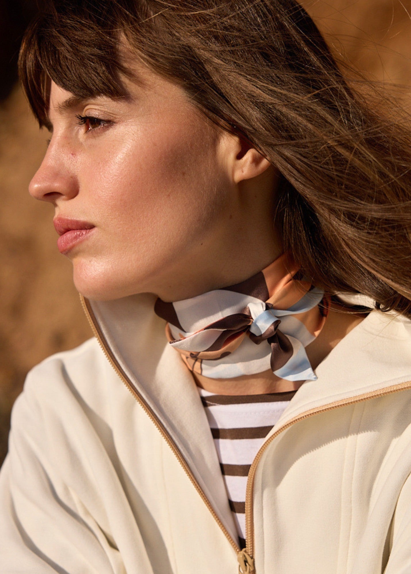Saint James Mini printed scarf (INTERWOVEN EARTH)