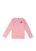 Saint James MINQUIERS PARIS - Authentic Breton Stripe Shirt| Soft Cotton | Men Fit (WHITE / RED)