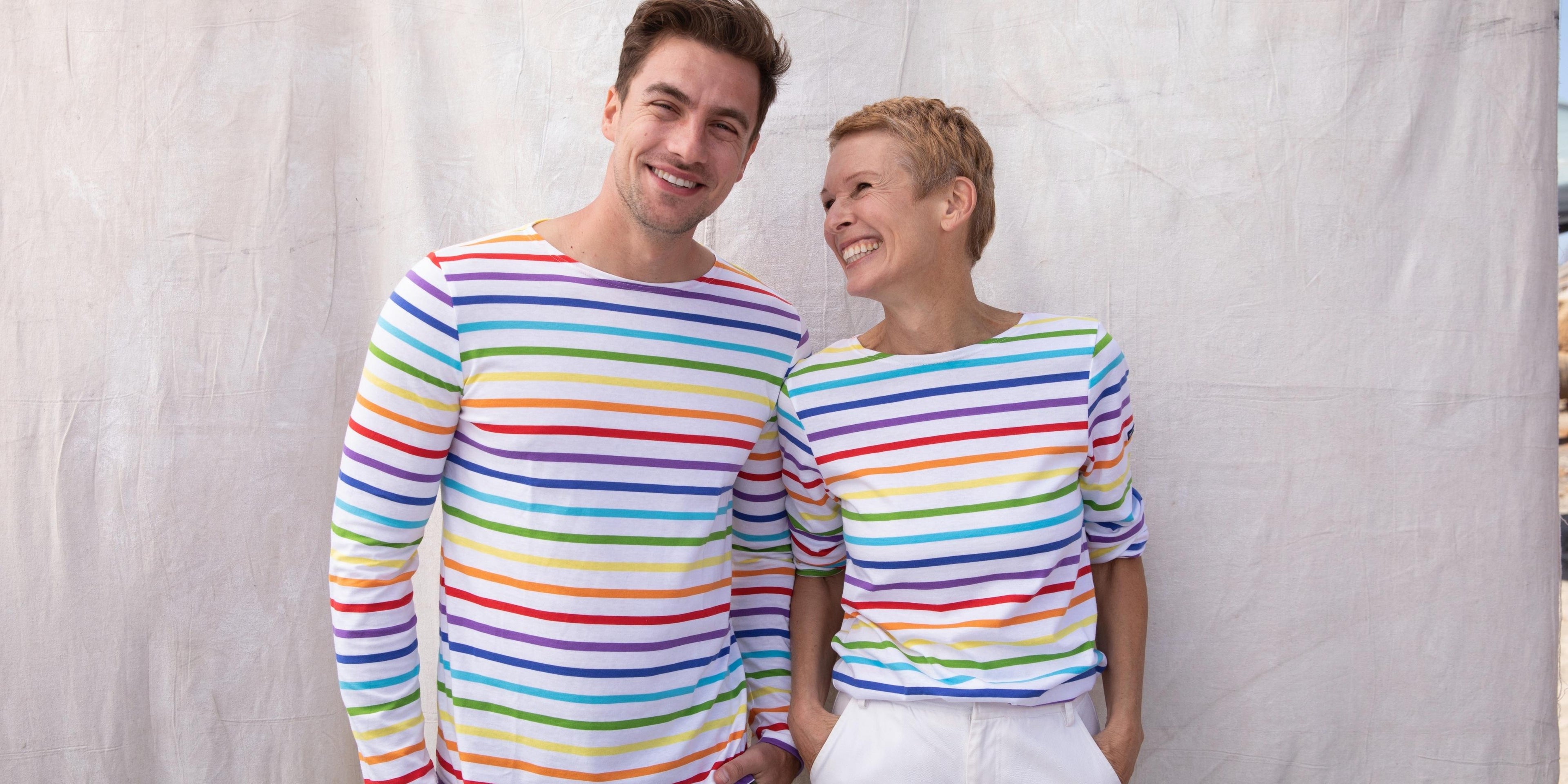 MINQUIERS PRIDE - Rainbow Striped Shirt | Soft Cotton | Men Fit (MULTICO)