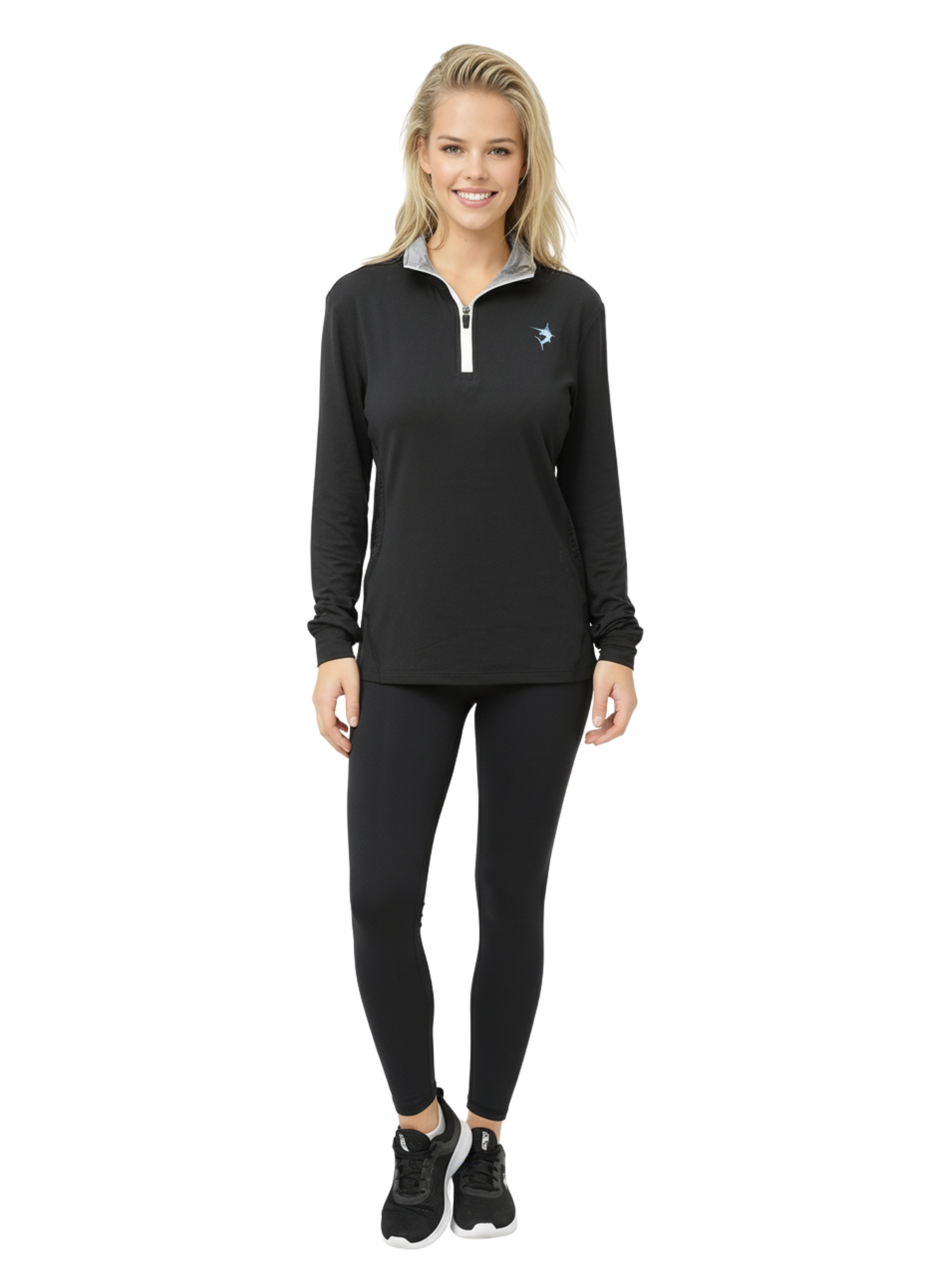 White Water Women'S Monterey Quarter Zip, Black