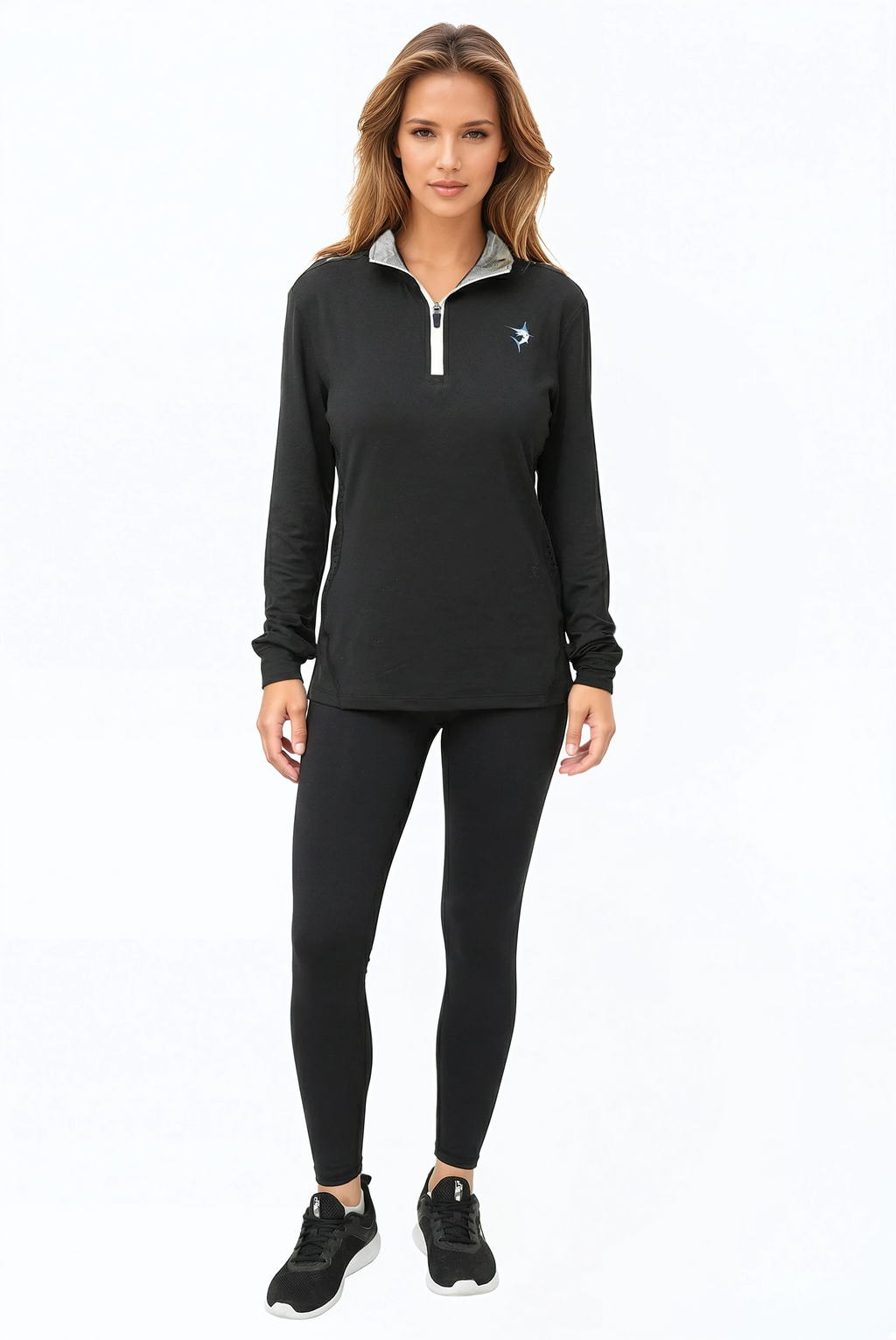 White Water Women'S Monterey Quarter Zip, Black