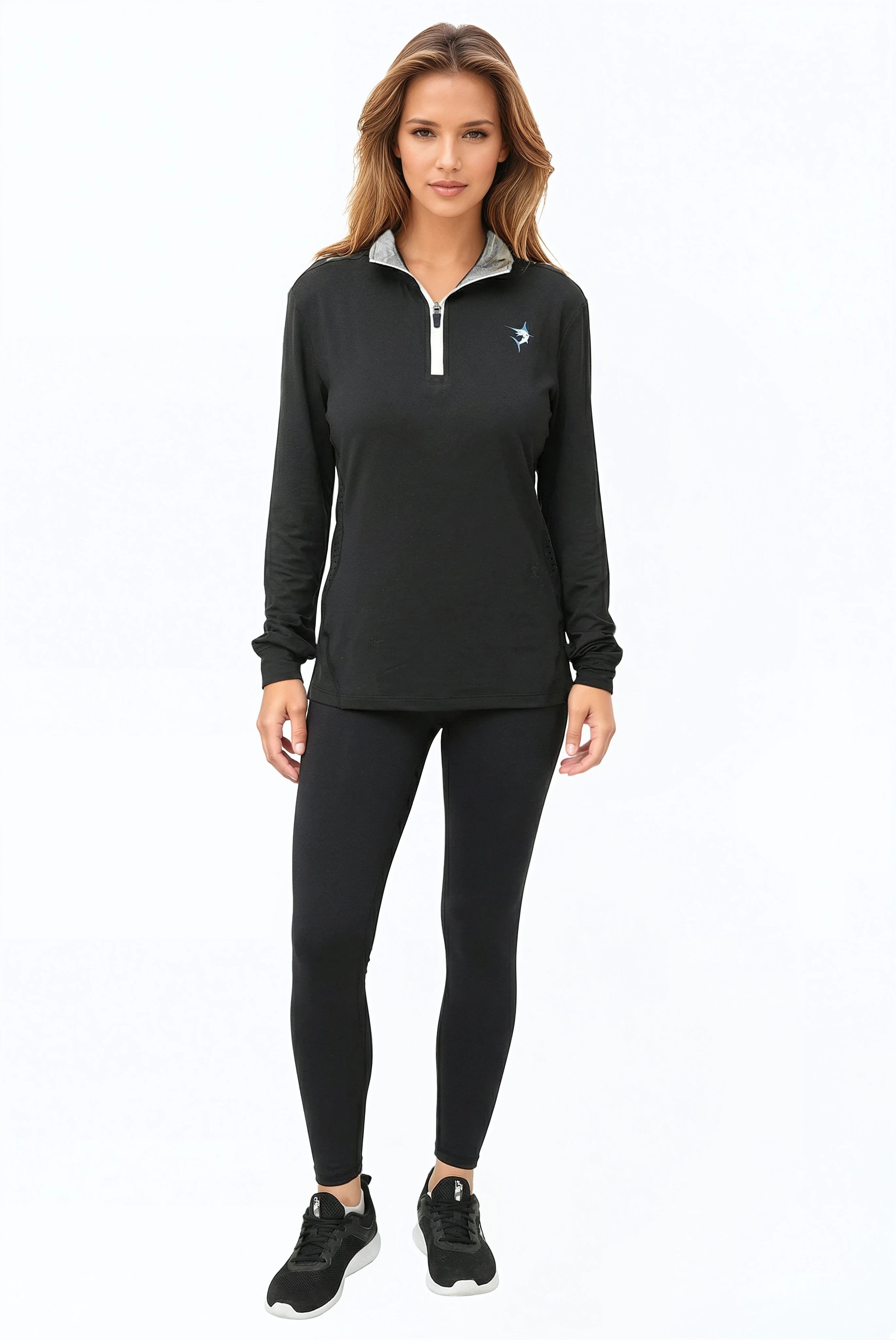 White Water Women'S Monterey Quarter Zip, Black