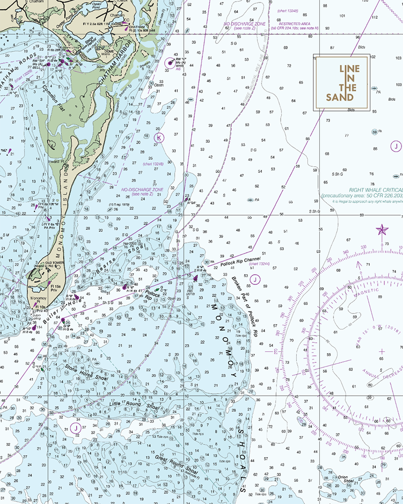Line In The Sand Nautical Chart Solar Gaiter