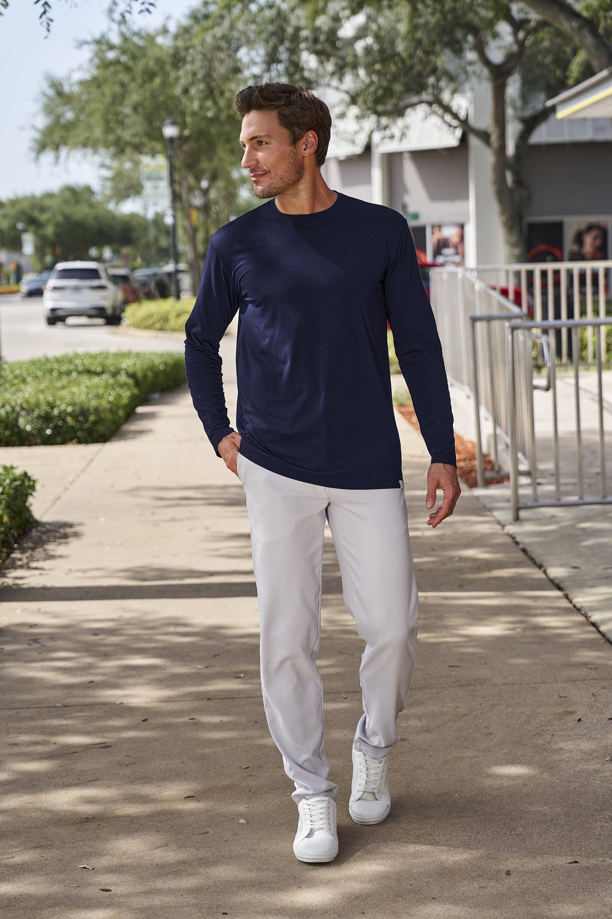 Morada | Men's Everyday Long Sleeve T-Shirt | Navy