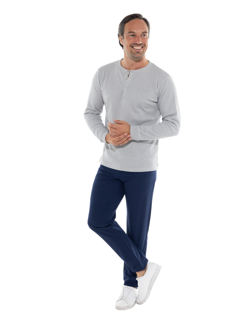 White Water Mystic Henley, Grey
