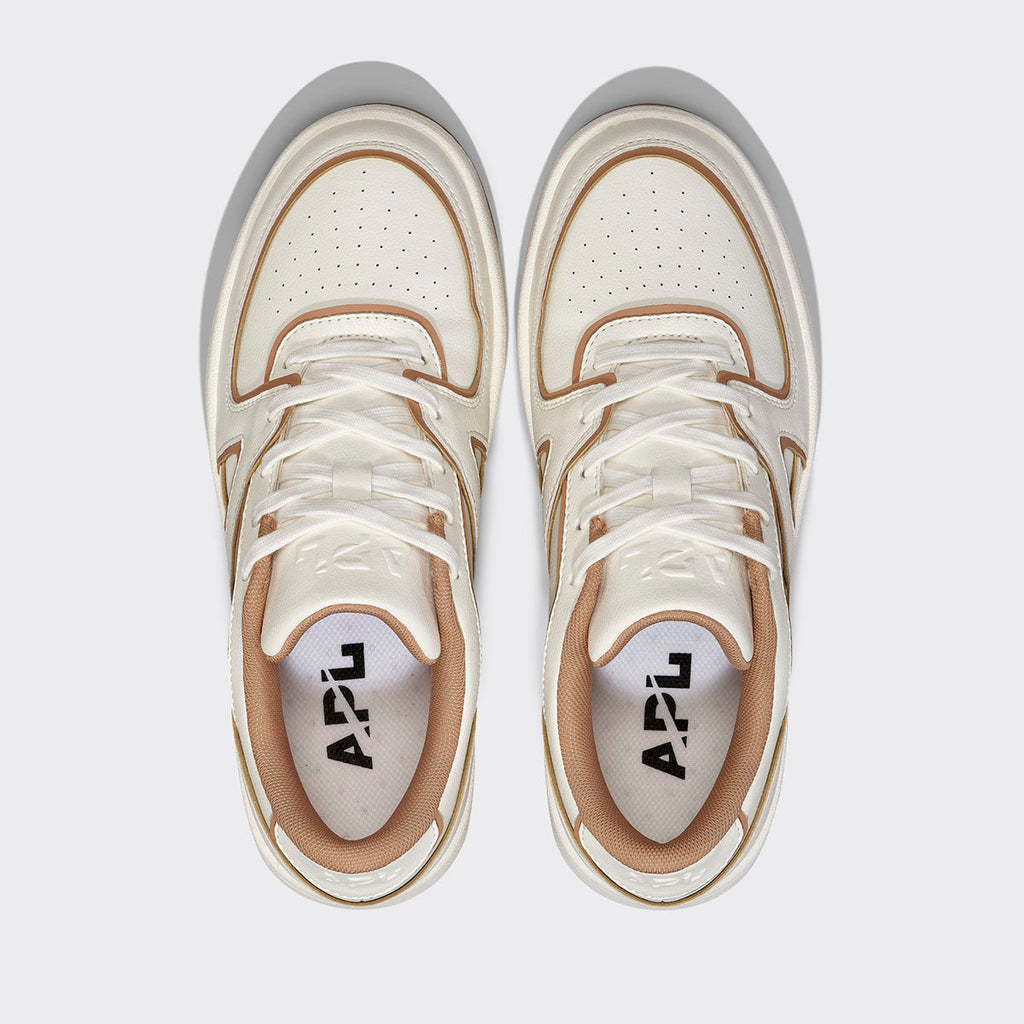 APL Men’s Nostalgia ’87 Luxury Performance Sneakers, Ivory / Gum