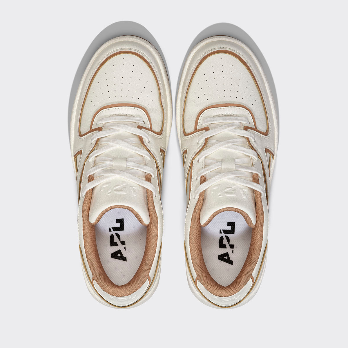 APL Men’s Nostalgia ’87 Luxury Performance Sneakers, Ivory / Gum