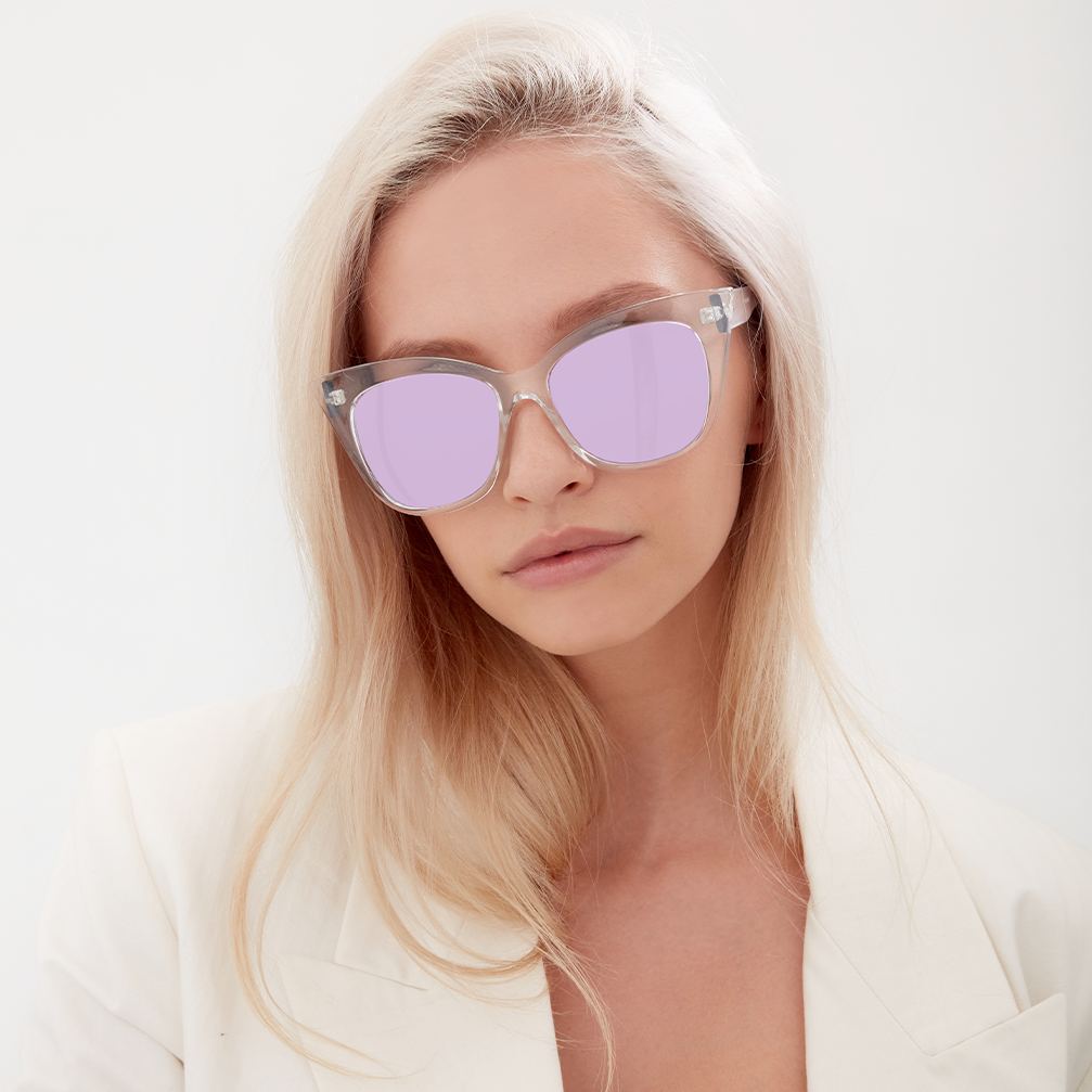 Venice Cateye - Clear Purple Prescription