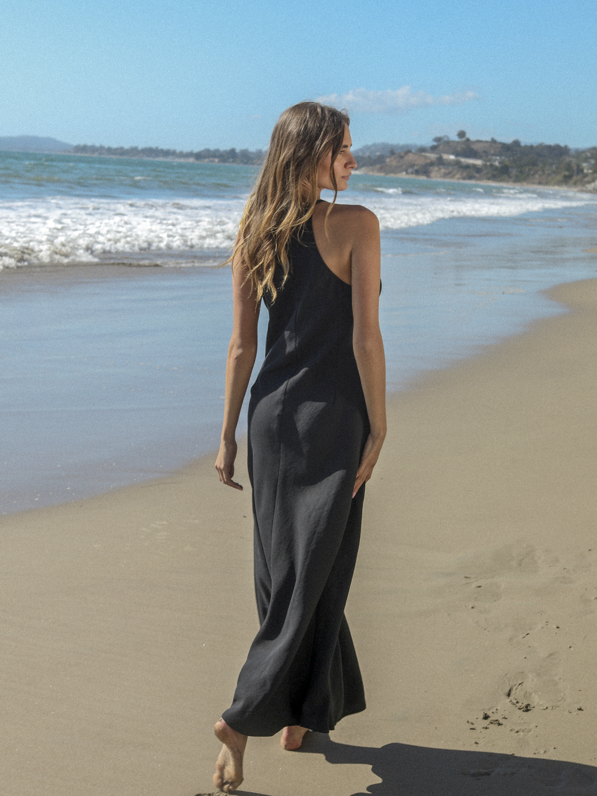 Nora Halter Maxi Dress - Black