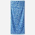Nomadix Organic Cotton Beach Towel, Lazy Daisy Stellar Coastal Blue