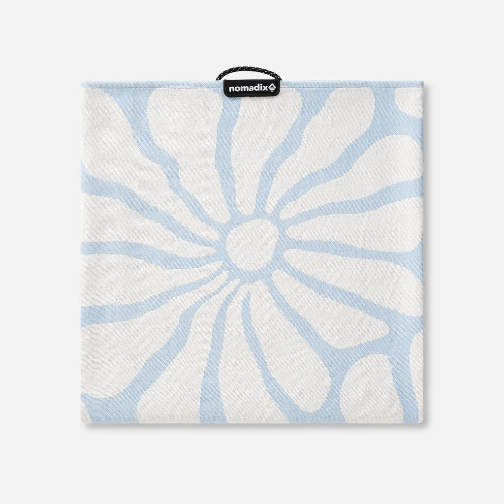 Nomadix Organic Cotton Travel Towel: Lazy Daisy Coastal Blue