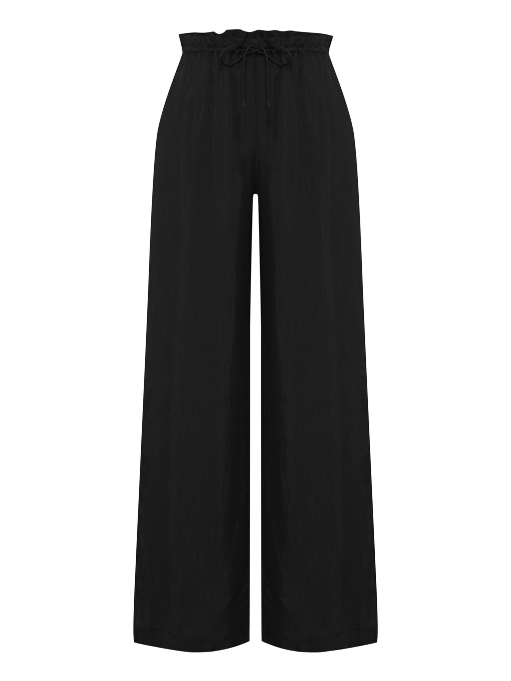 The Handloom Lucid Flow Tie Pants Black