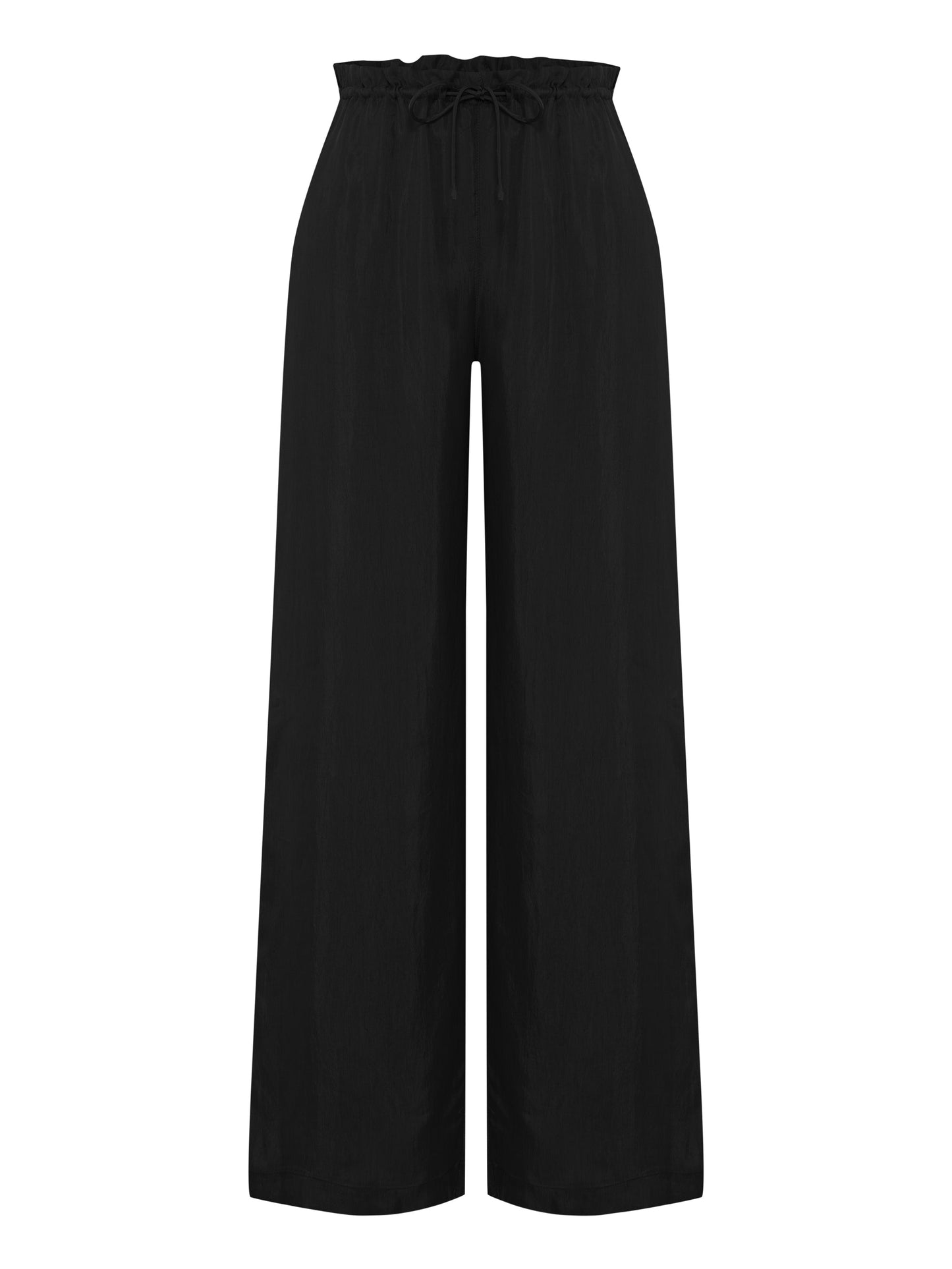 The Handloom Lucid Flow Tie Pants Black