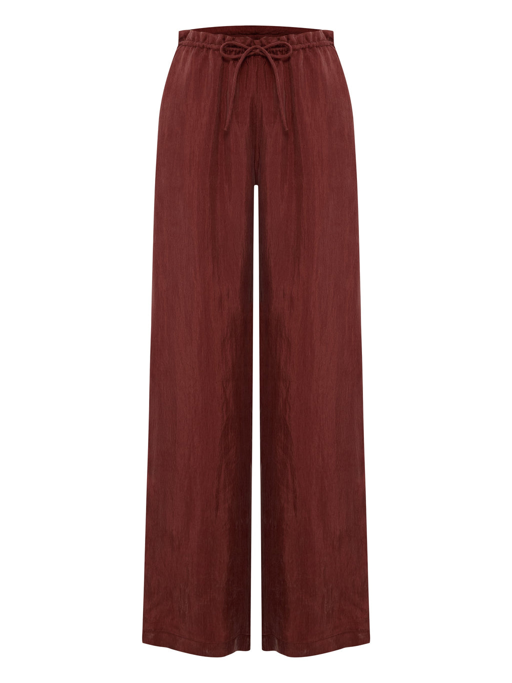 The Handloom Lucid Flow Tie Pants Burgundy
