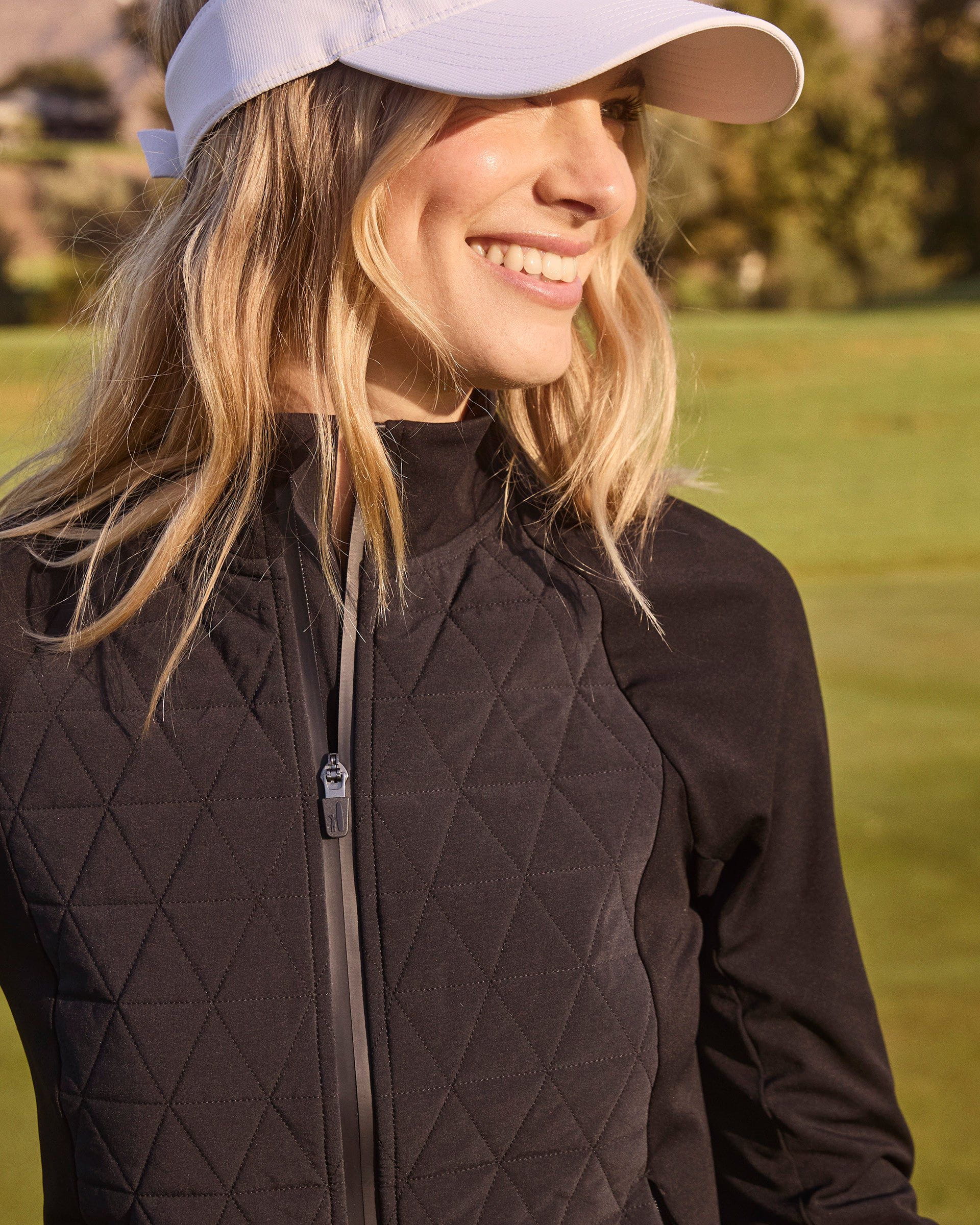 Johnnie-O Hannah Performance Mixed Media Jacket, Navy