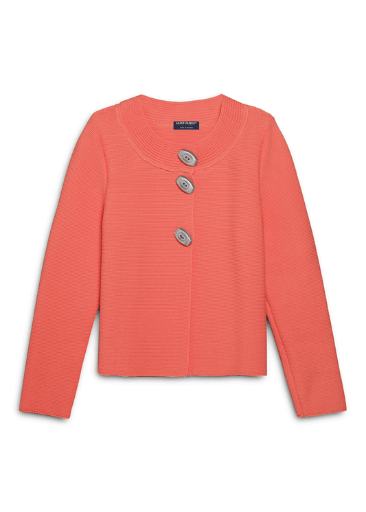 Saint James Adrets Reedit Wool Jacket Adrets With Large Buttons Pink