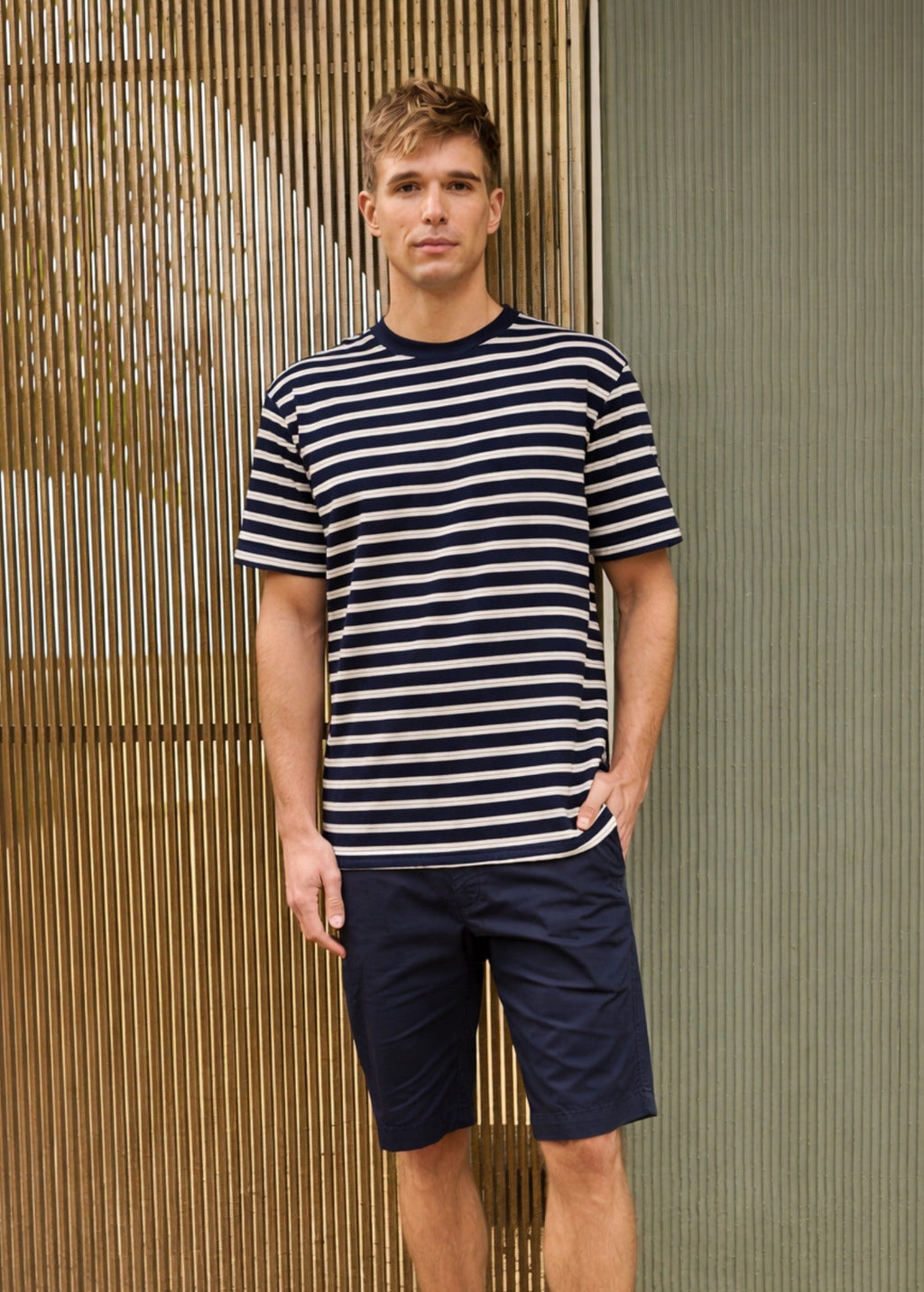 Saint James Plouider II Breton T-Shirt (NAVY / ECRU)
