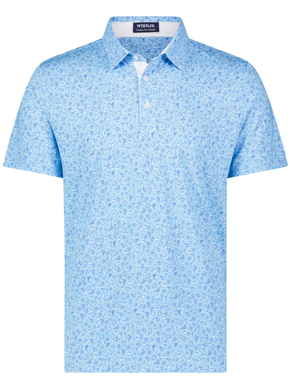 White Water Spirits Print Polo