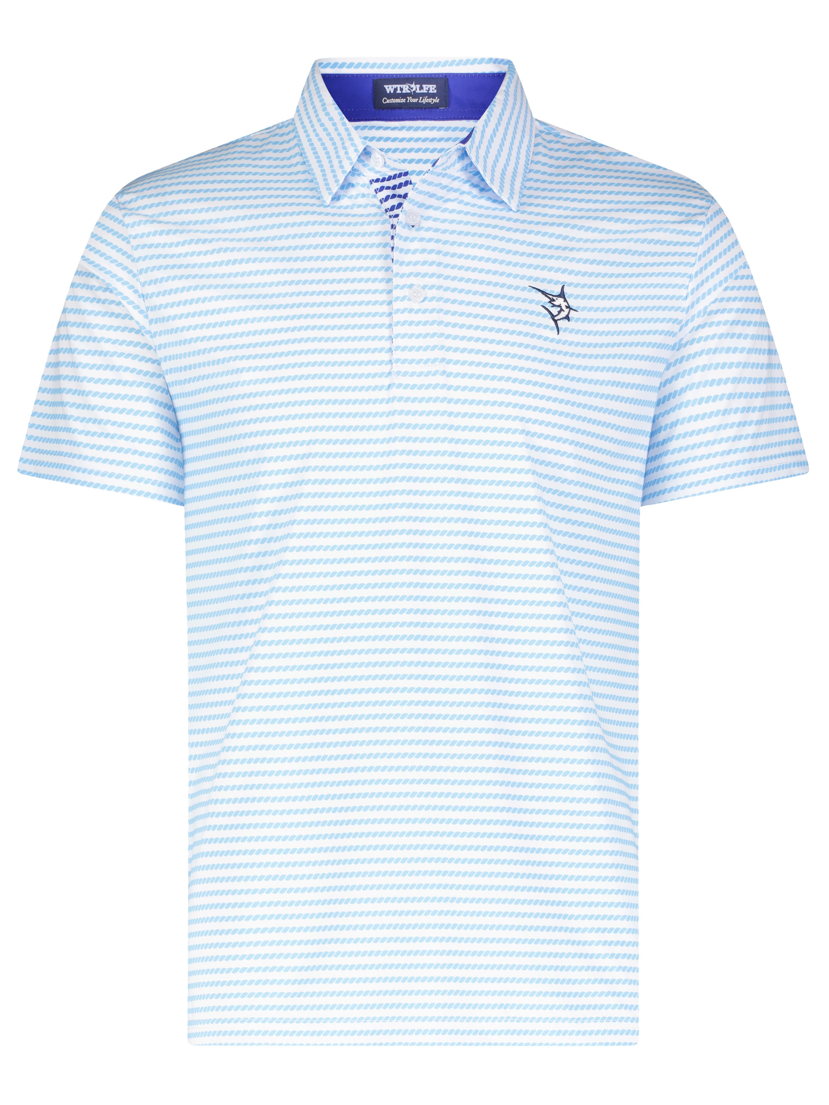 White Water Dockline Striped Polo