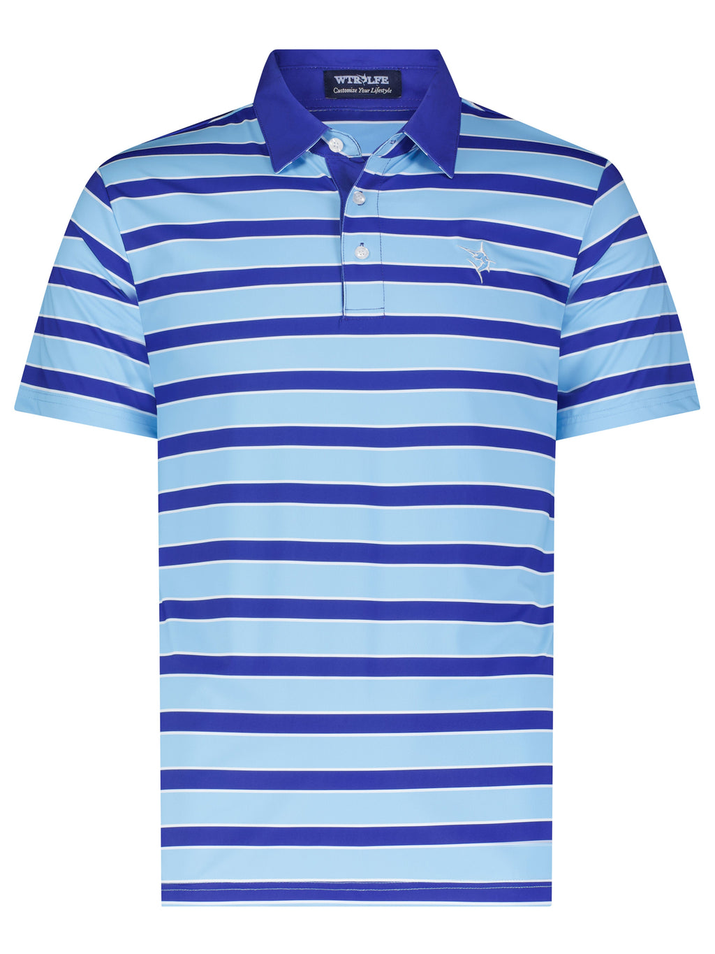 White Water Fairway Striped Polo