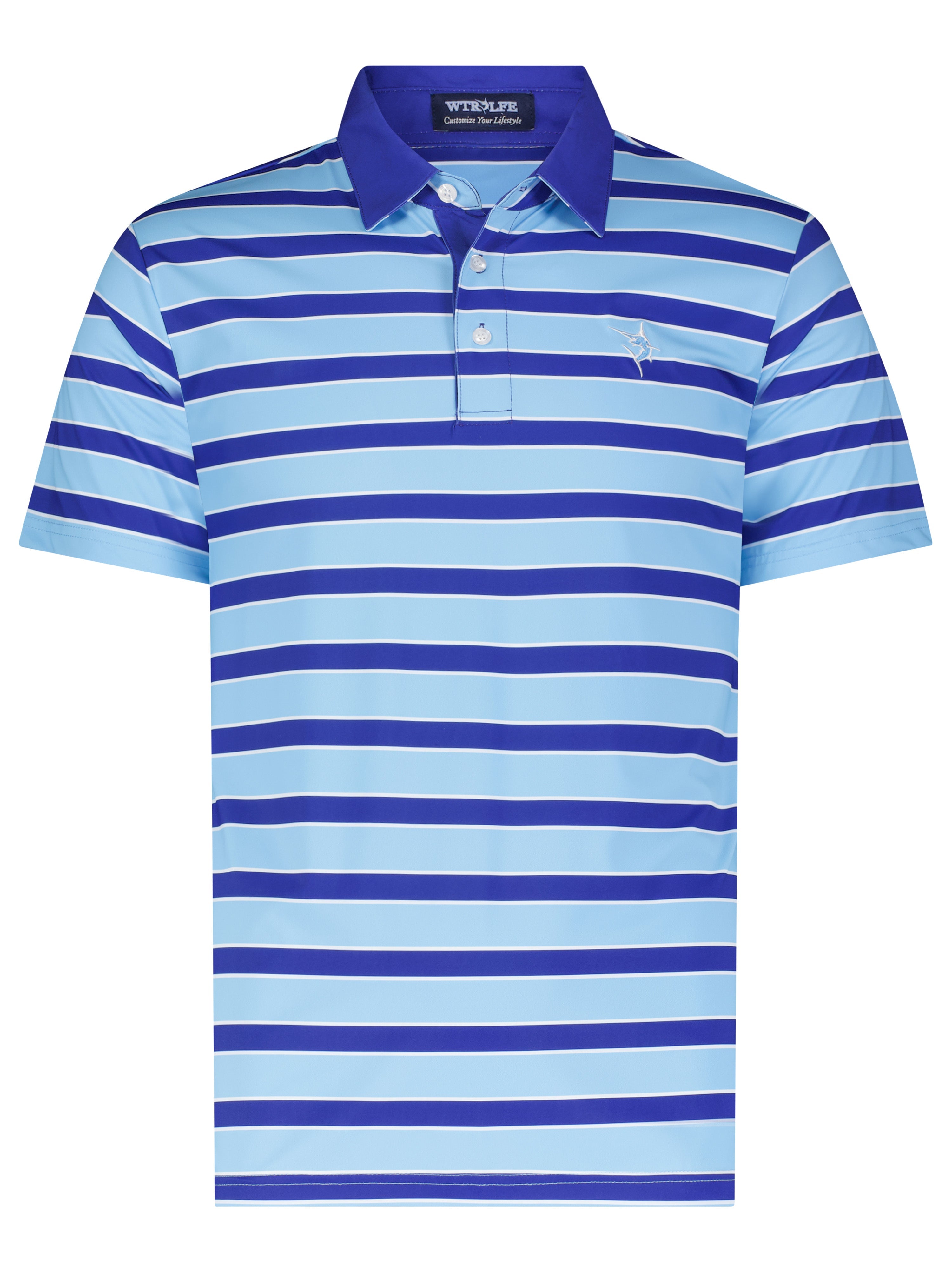 White Water Fairway Striped Polo