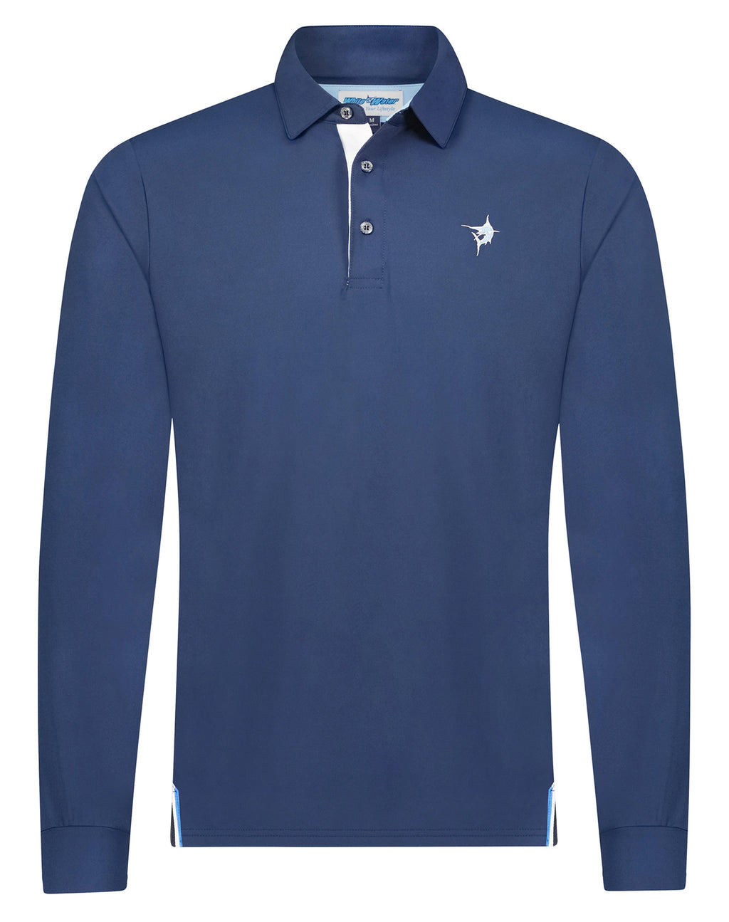 White Water Coast Long Sleeve Polo, Navy